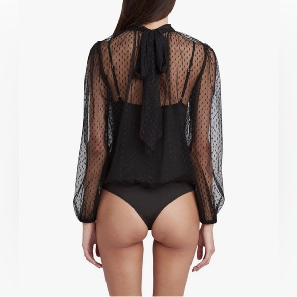 BCBGMAXAZARIA Women's XS Balloon
Sleeve Mock Neck Bodysuit - Picture 6 of 6